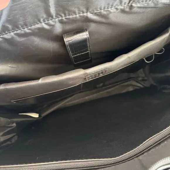 BEIS Large Work Tote Black Crocodile 14.5” x 11” Vegan Leather Zip Closure - Picture 14 of 15